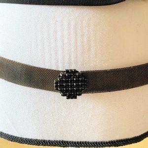 NWT Sz M/L Mstylelab Black/Bronze Metal Mesh Belt